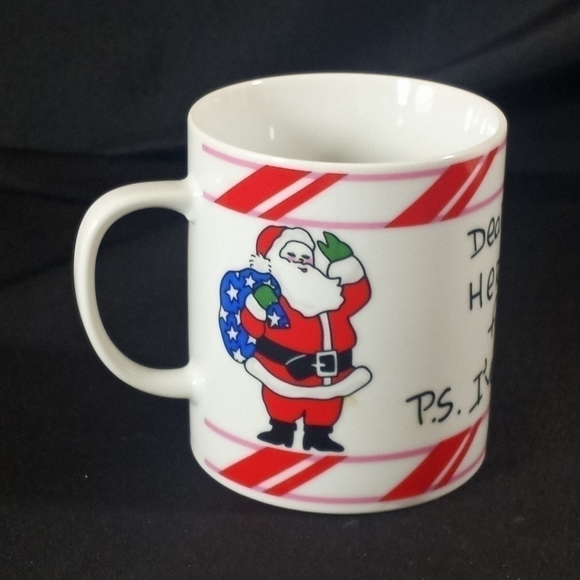 AMC Santa Porcelain Plate & Mug Set Milk and Cookies Vintage - Picture 8 of 9